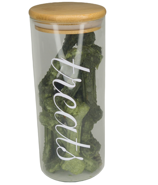 Airtight Glass Dog Treat Jar β Pet Storage Container β Perfect Pet Gifts