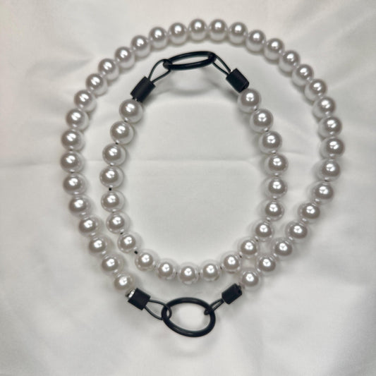 Custom Pet Necklace β Silicone Beads, Pearl Dog Collar, Chic Adjustable Pet Jewelry for Dogs & Cats