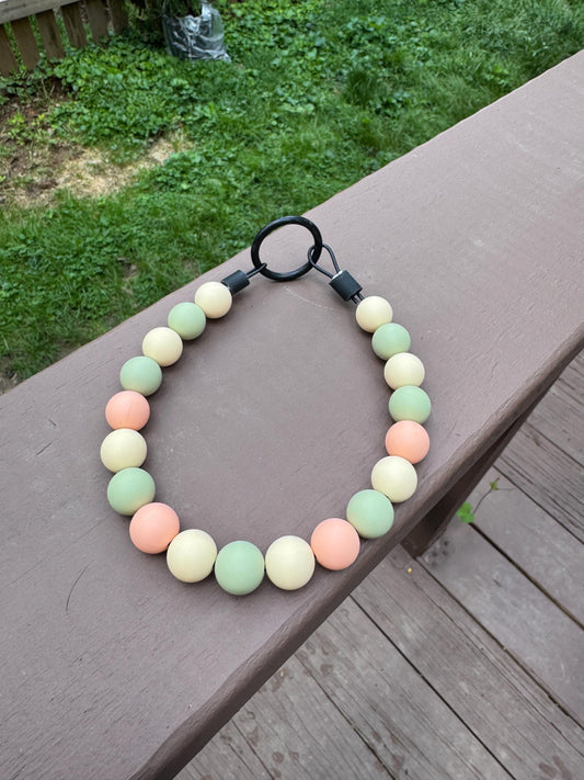 Pastel BEADED DOG COLLAR | Custom Pet Collar | Pet Name Collar | Personalized Dog Or Cat Collar, Soft & Stylish Design, Adjustable Pet