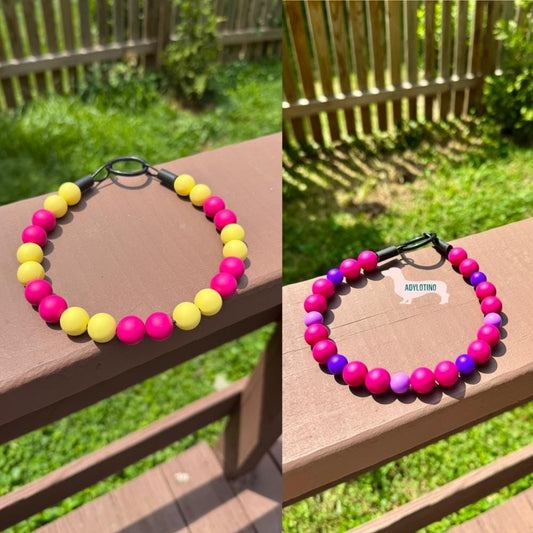Lemonade BEADED DOG COLLAR | Custom Pet Collar | Pet Name Collar | Personalized Dog Or Cat Collar, Soft & Stylish Design, Adjustable Pet