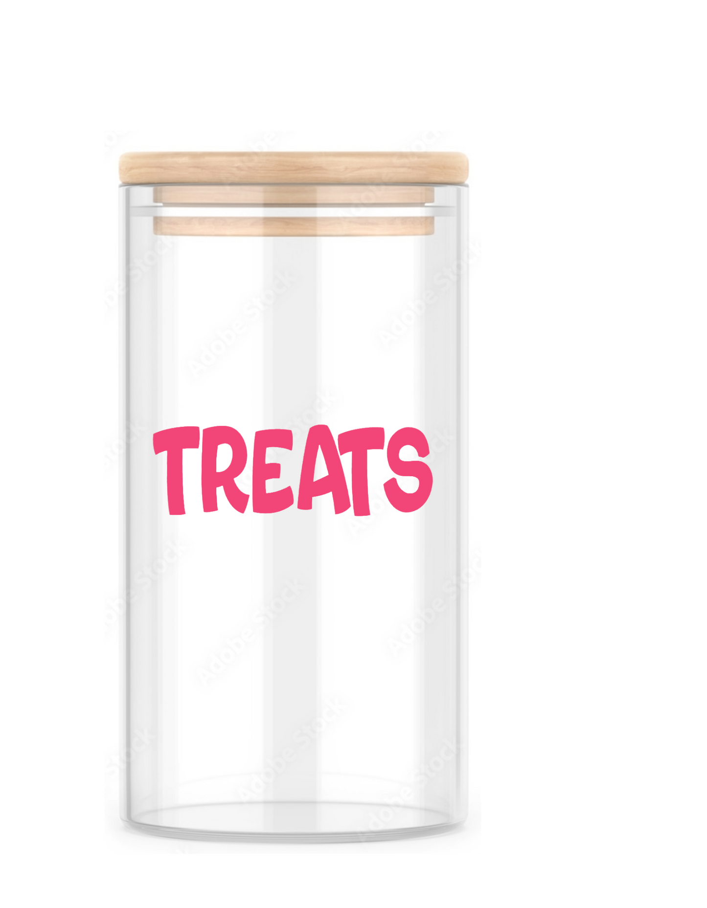 Airtight Glass Pet Treat Jar with Bamboo Lid – Stylish Dog & Cat Treat Storage Container